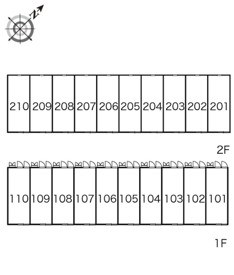 レオパレス新井田 間取配置図
