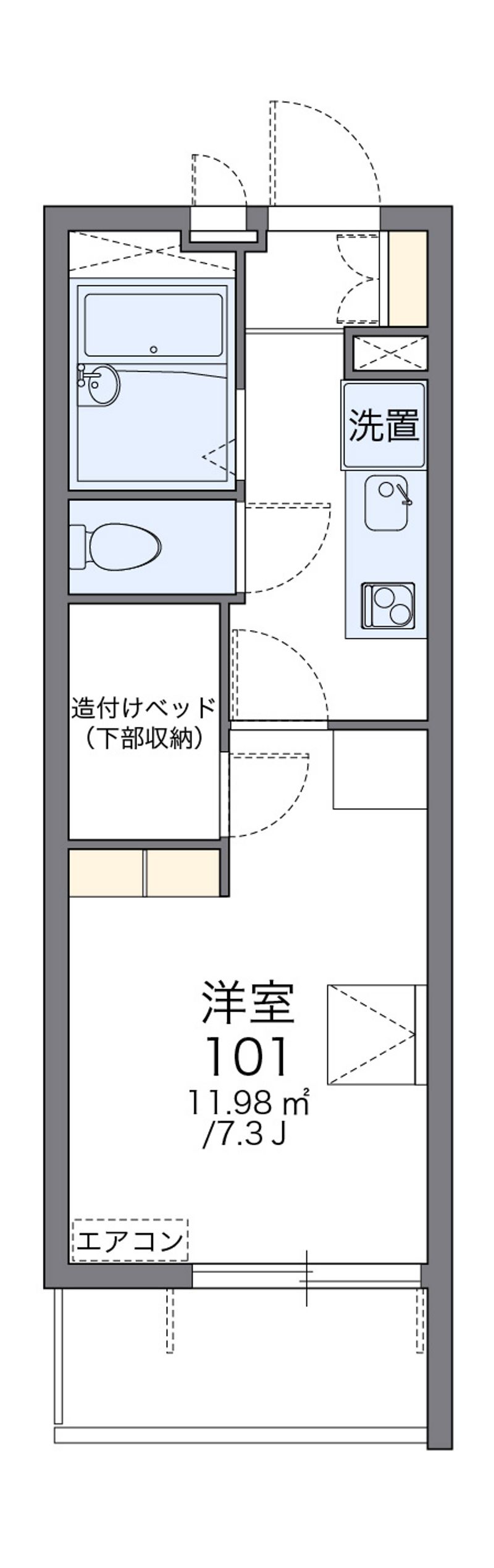 レオパレスサンテル 間取図