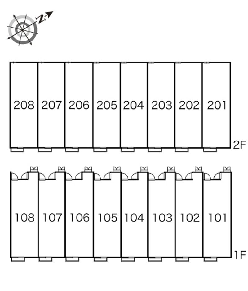 レオパレスフィールド金磯 間取り配置図