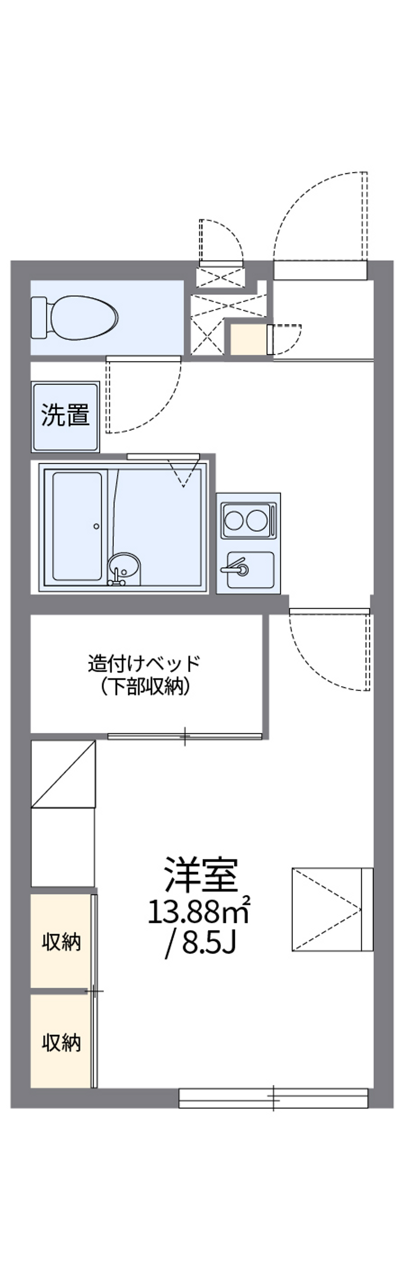 レオパレスサンハイム大浜 間取図