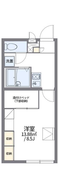 レオパレスサンハイム大浜 間取り図