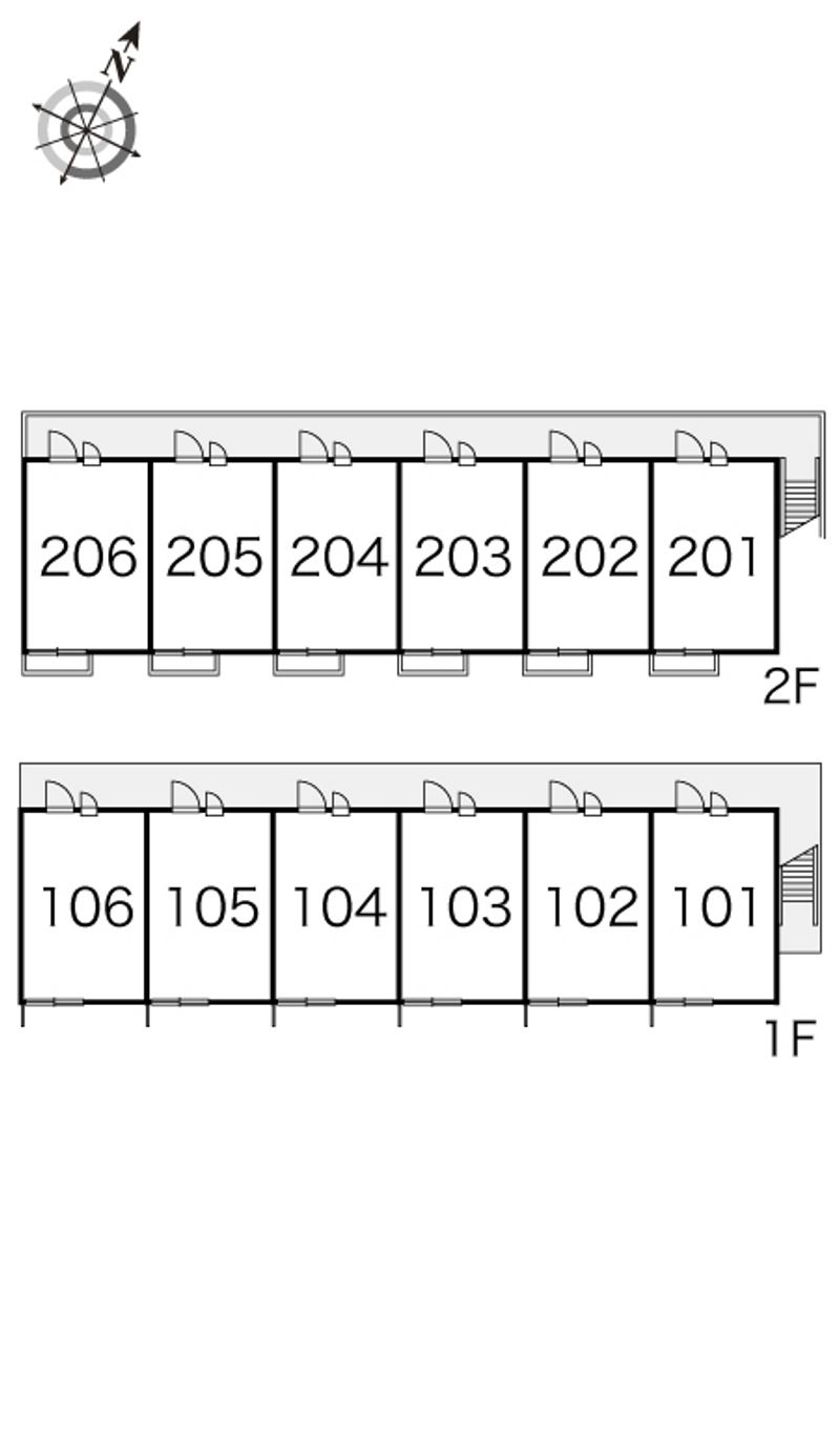 レオパレスプレジール上熊本 間取配置図