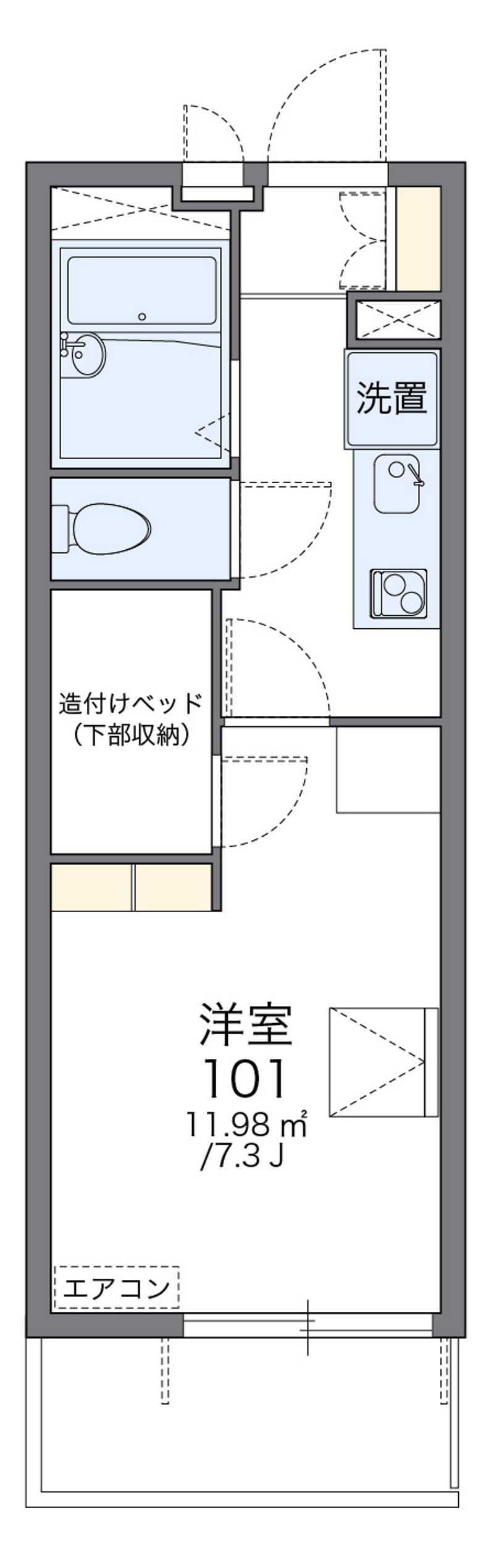 レオパレスＦＡＬＣＯＮ 間取図