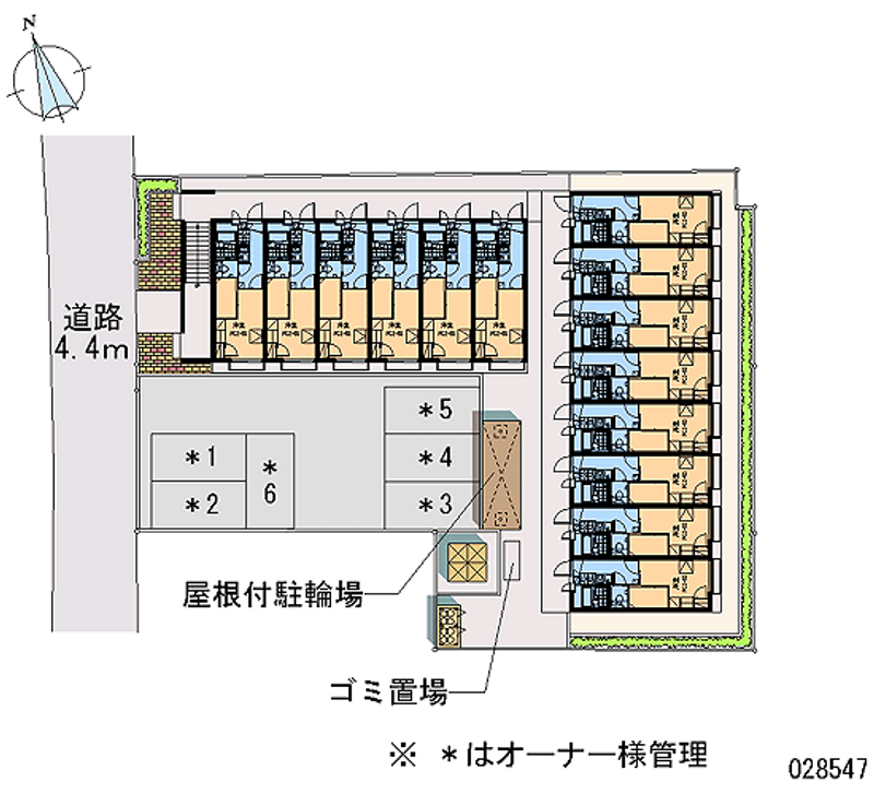 レオパレス二条城北 区画図