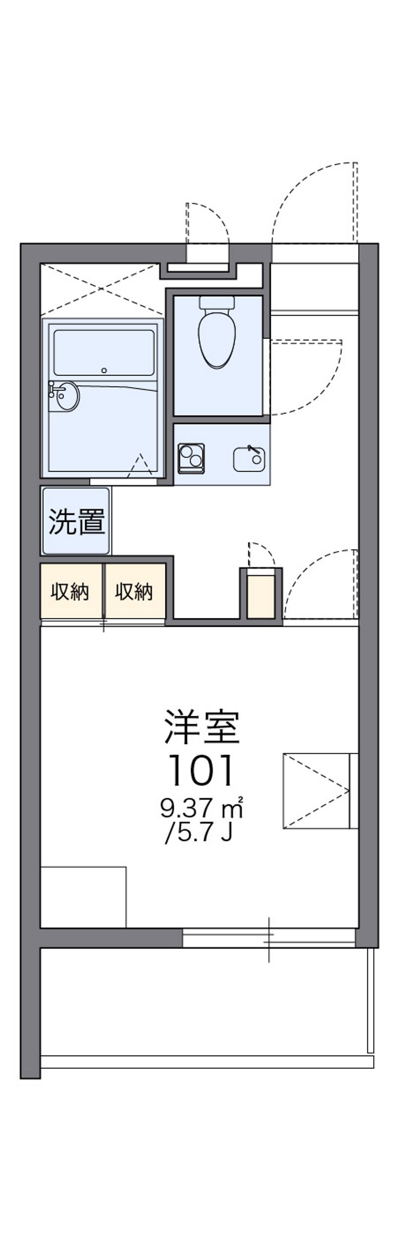 レオパレスクリア神野 間取図