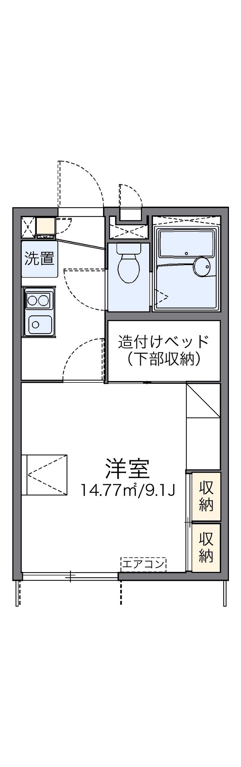 レオパレスアムールコート 間取図