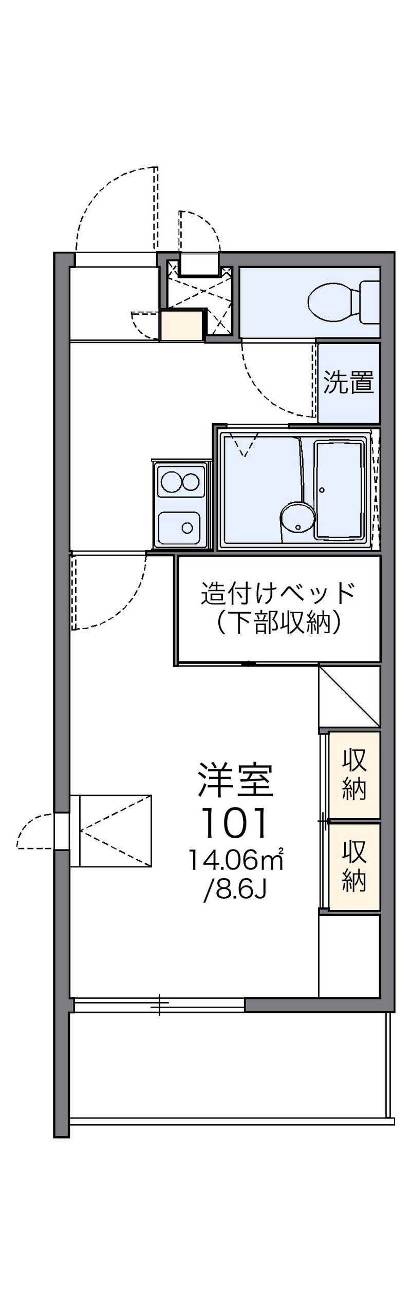 レオパレス六甲北 間取図