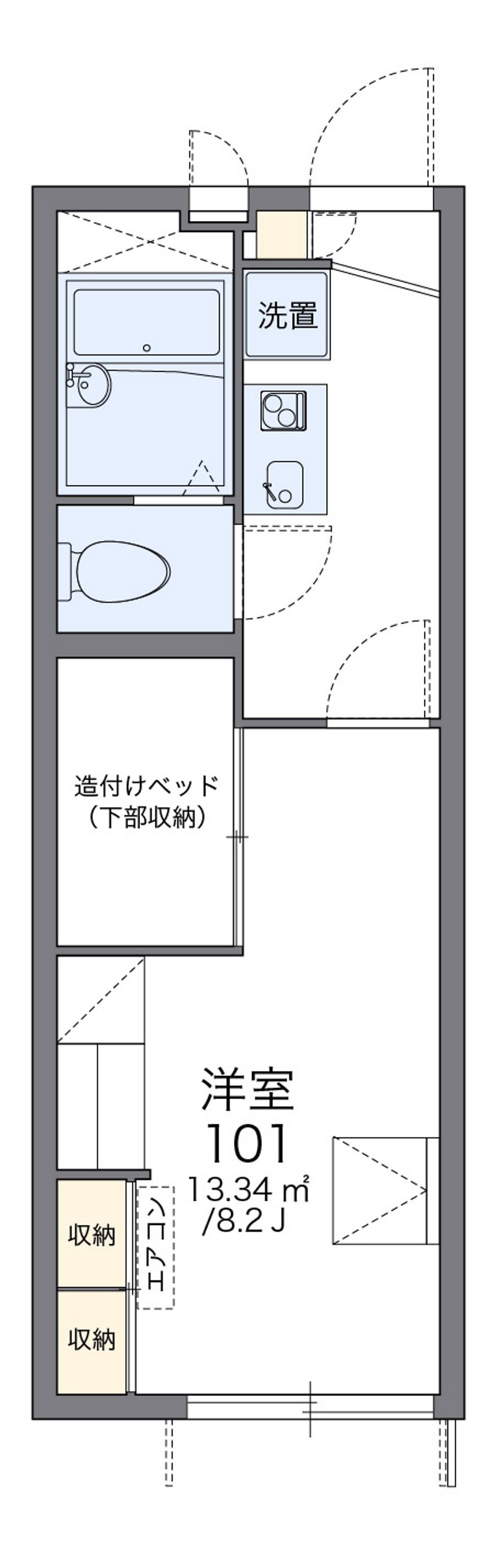 レオパレスモリヤＢ 間取図