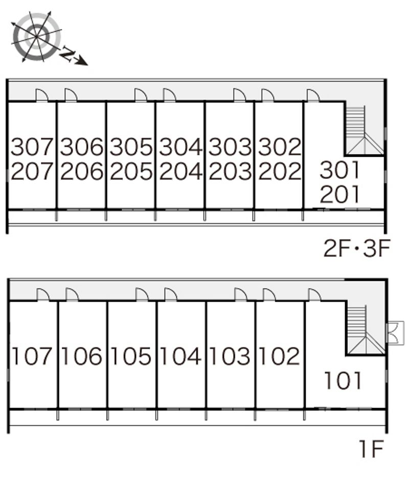 レオパレスクレアⅡ 間取配置図