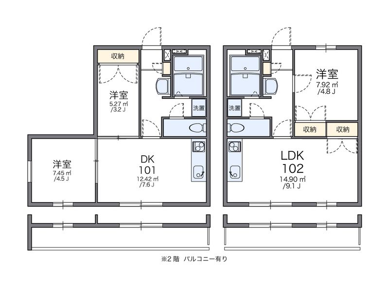 レオパレスウイングＡ 間取図