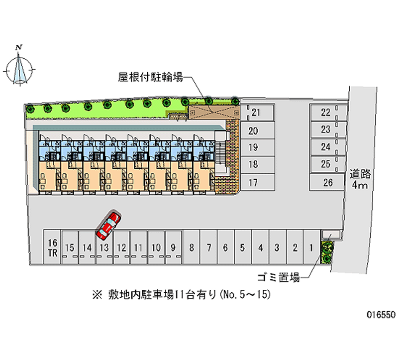 レオパレスジェルソミーナ 月極駐車場