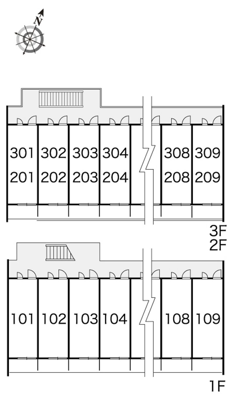 レオパレスクリナーレみなみ野 間取り配置図