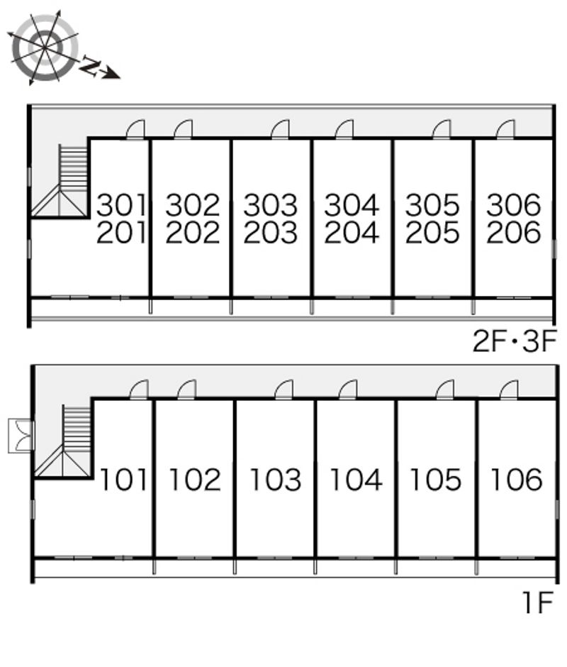 レオパレスヨツヤ 間取配置図