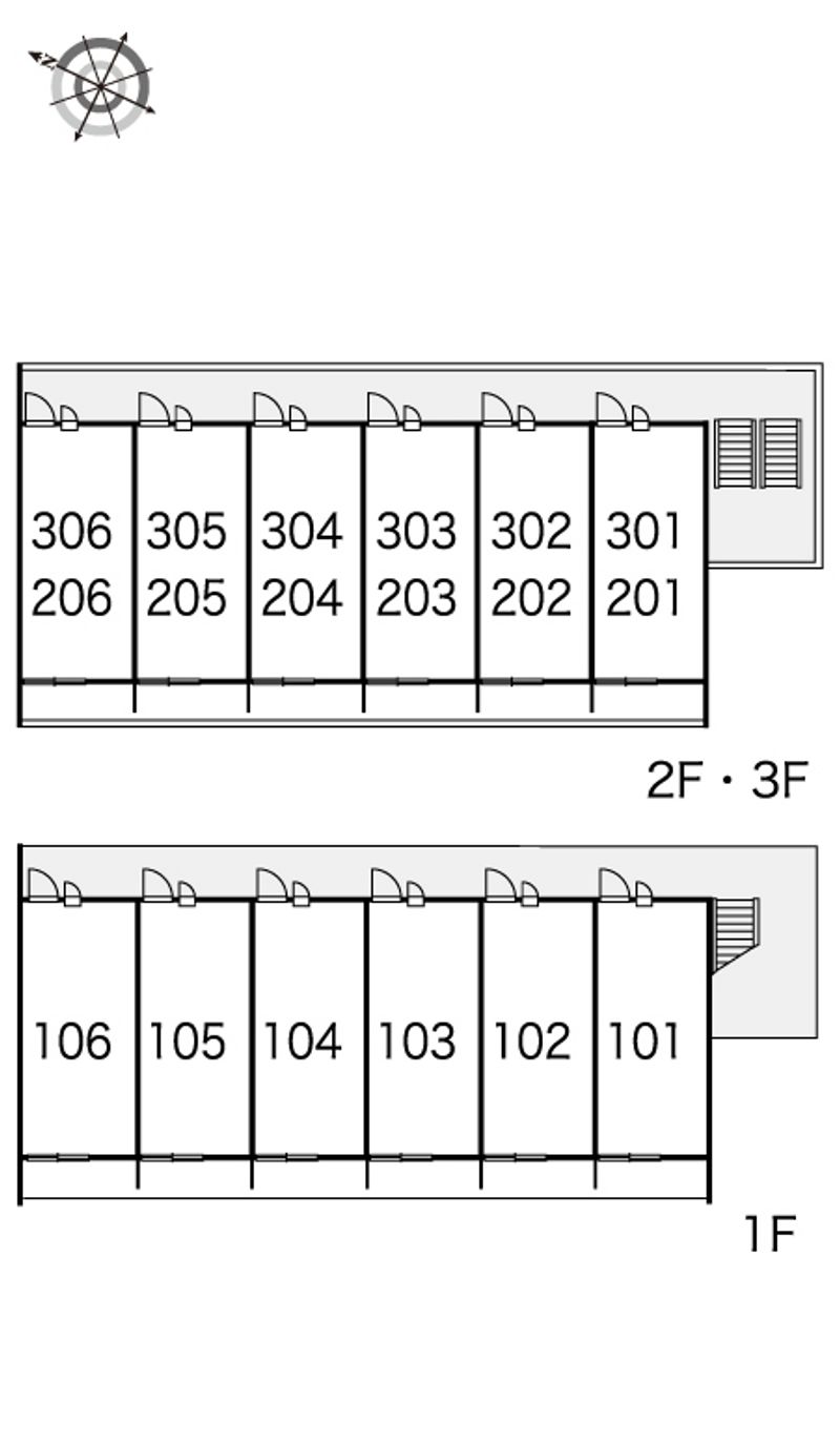 レオパレスラークⅢ 間取配置図