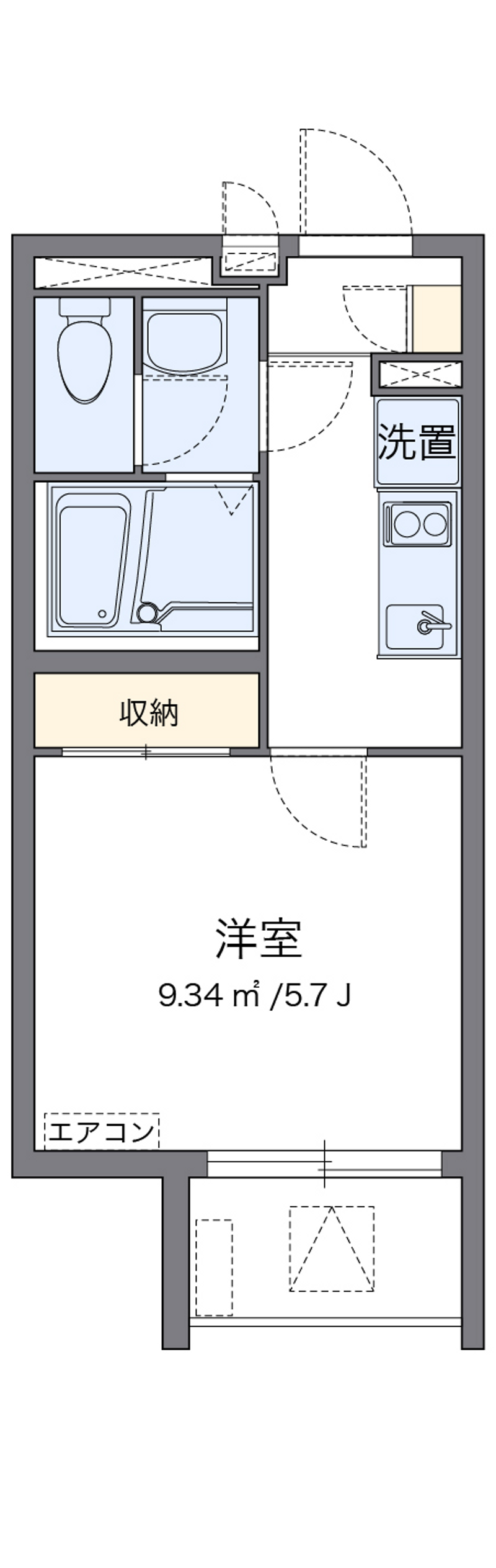 クレイノＮＡＫＡＭＵＲＡ 間取図