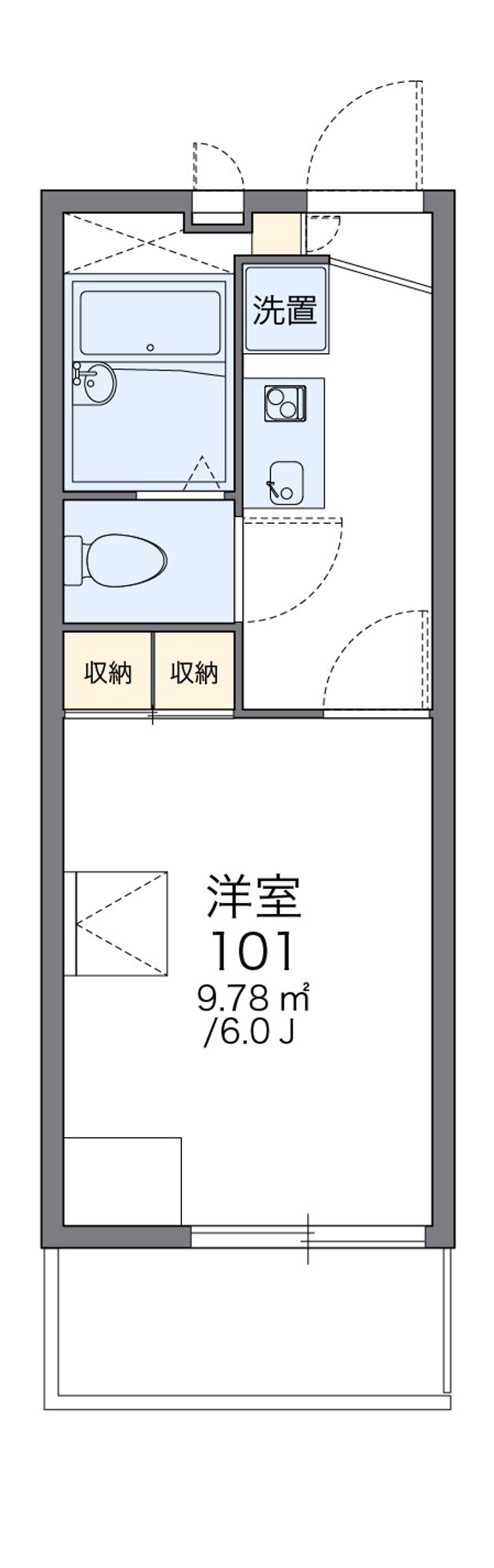 レオパレスシャーマー御崎 間取図