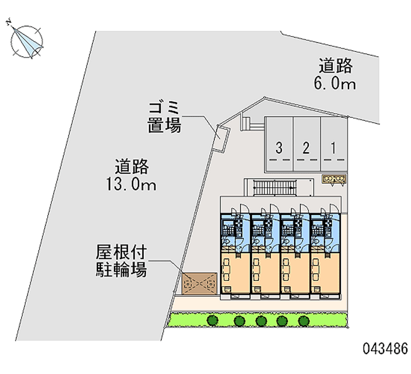 レオパレスエターナルⅡ 区画図