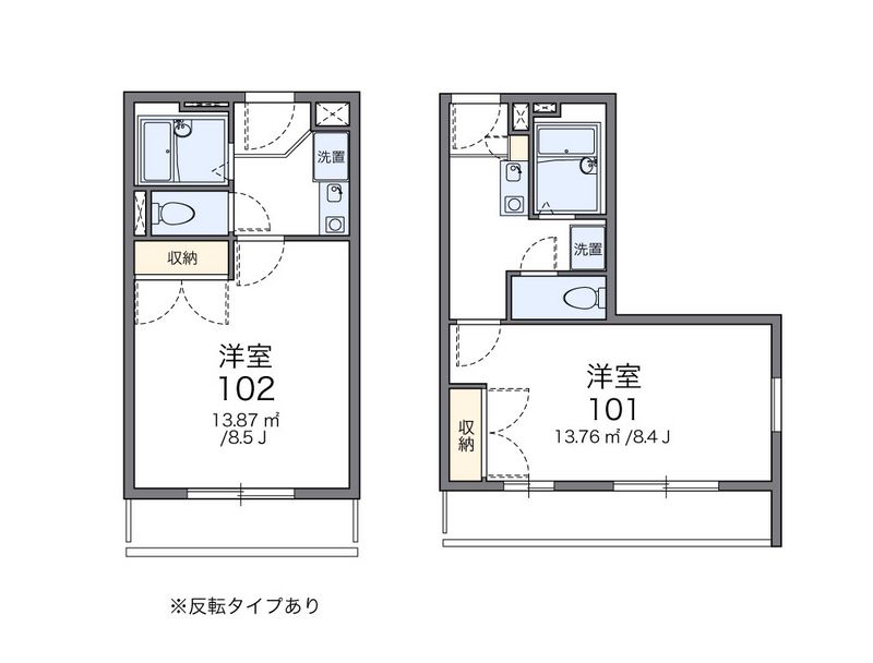 レオパレス中井町２ 間取図