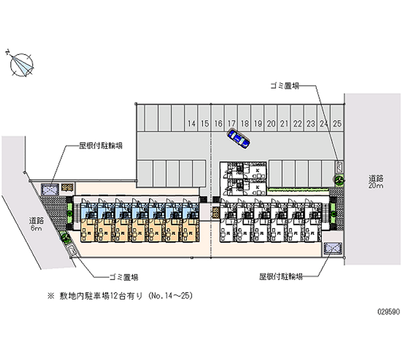 レオパレスラフェスタＢ 月極駐車場