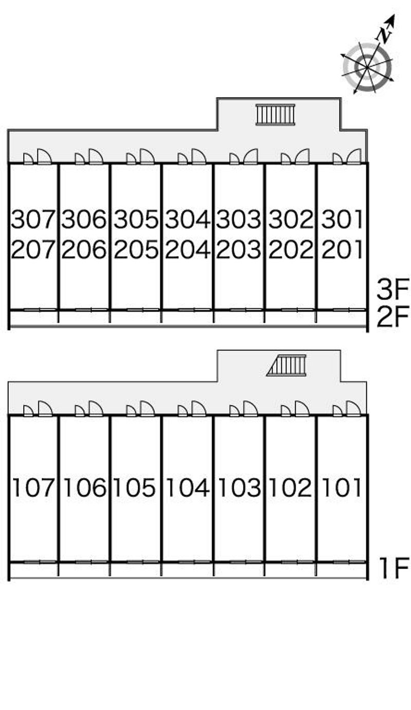 レオパレス松坂 間取配置図