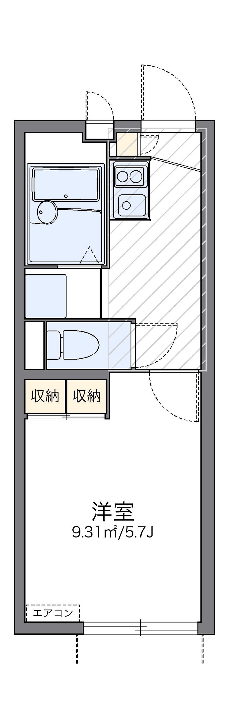 レオパレスキクナ８５ 間取図