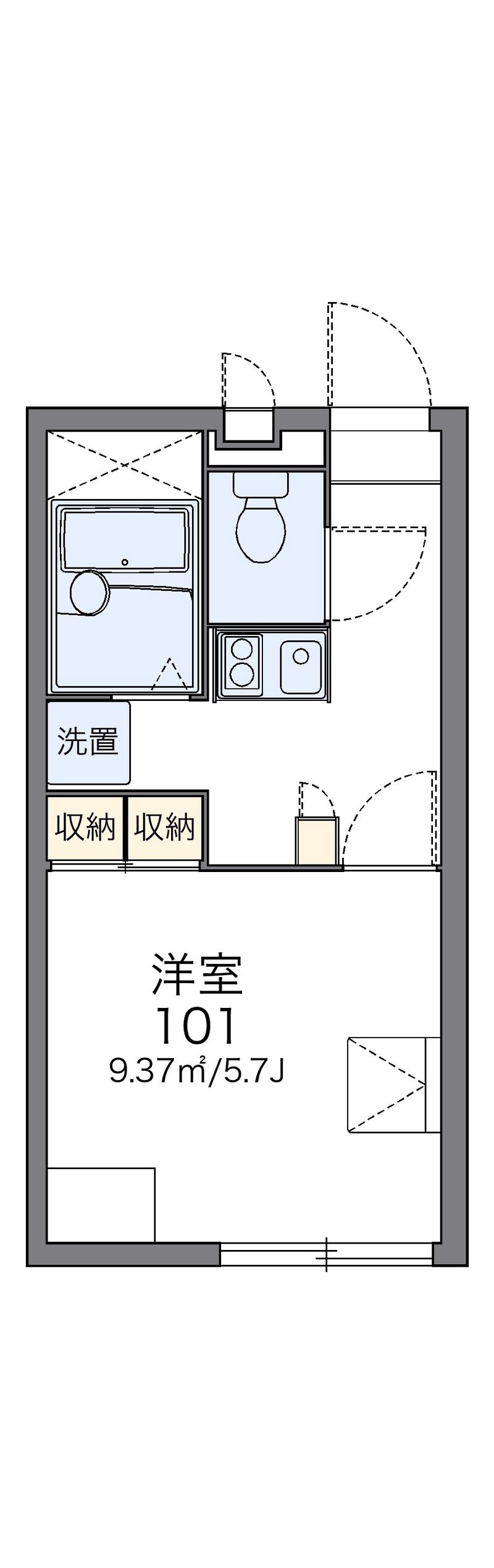 レオパレス福浜Ｂ 間取図