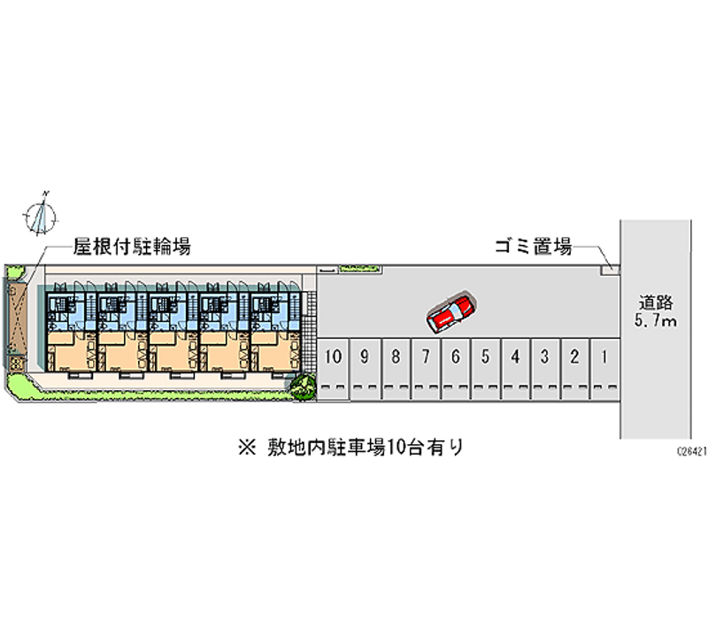 レオパレス巴江 月極駐車場