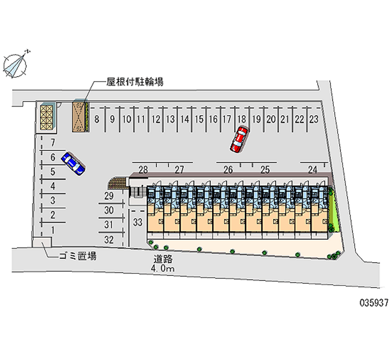 レオパレススピッツⅡ 月極駐車場