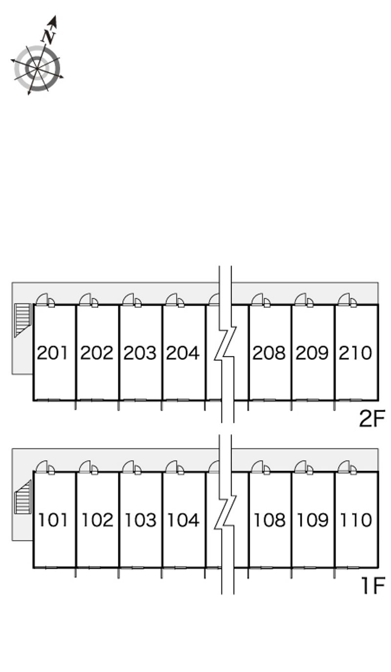 レオパレスカエデ 間取配置図