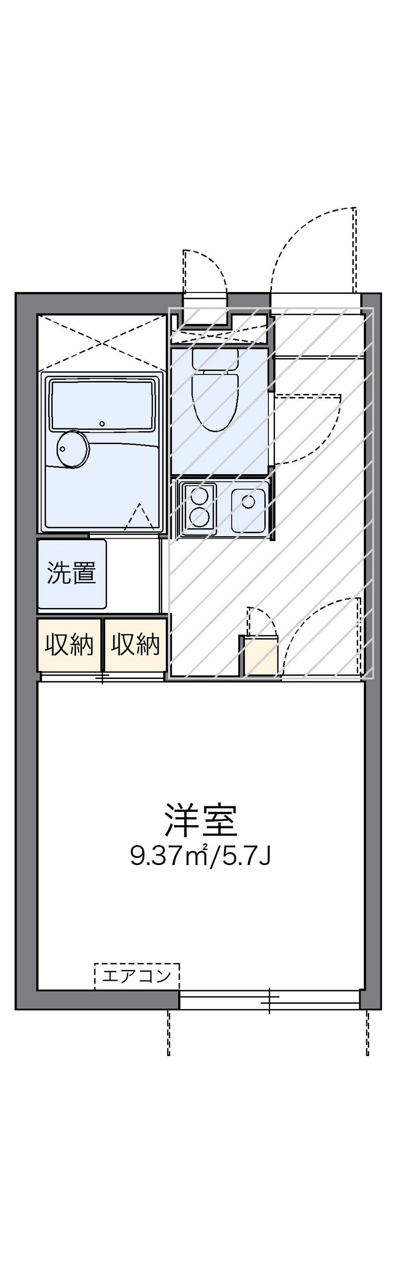 レオパレスヴァンベールⅠ 間取図
