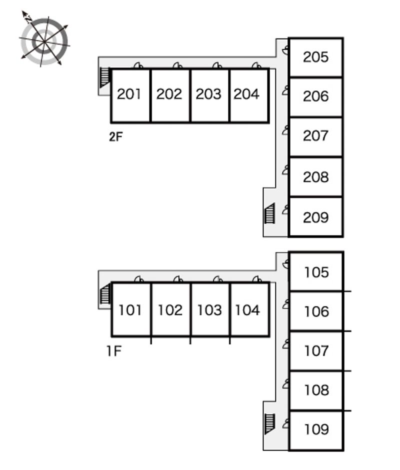 レオパレスファミーユ砺波 間取り配置図