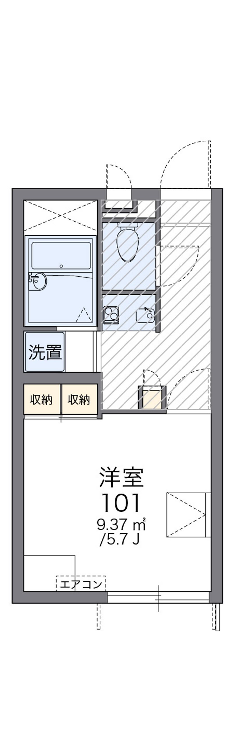 レオパレスセーヌ 間取図