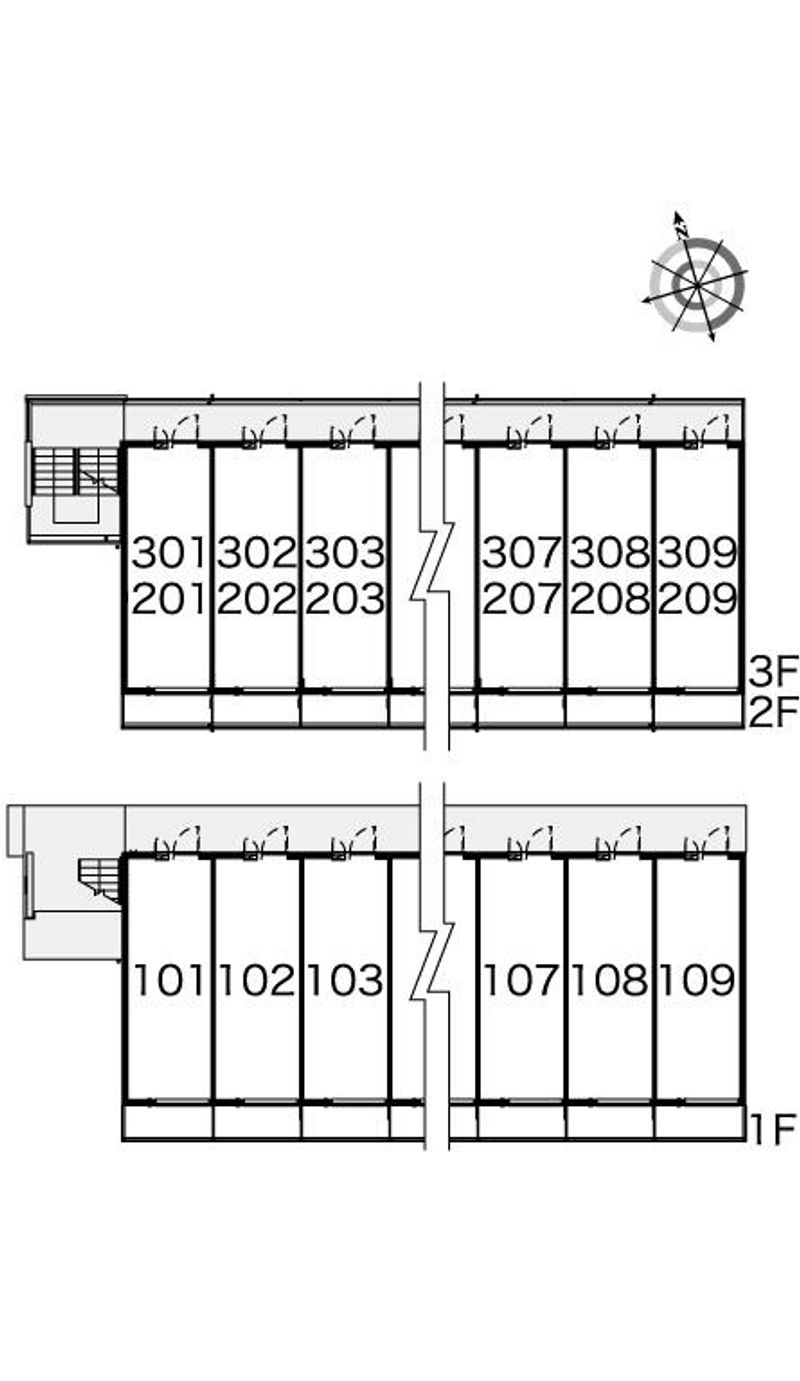 レオパレスＷＩＳＴＥＲＩＡ 間取配置図