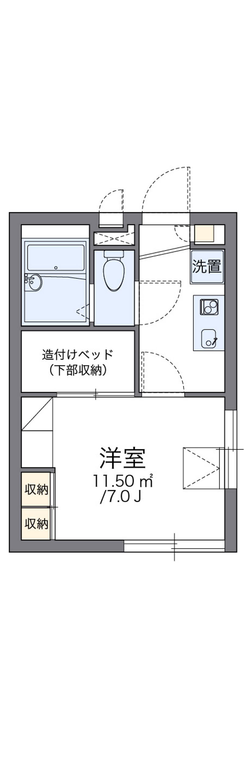 レオパレス鶴見東台 間取図