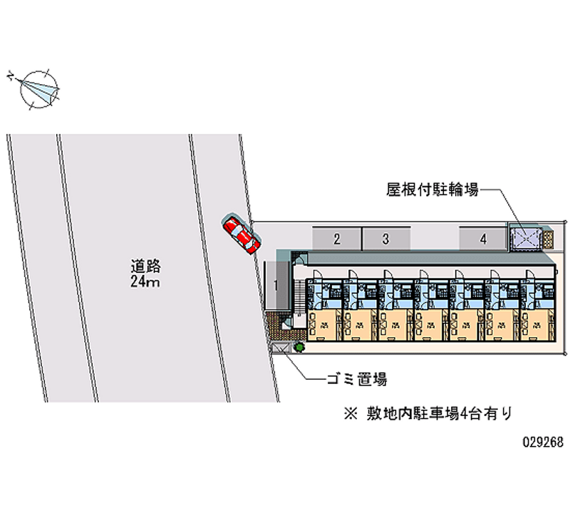 レオパレス文京台フォレ 月極駐車場