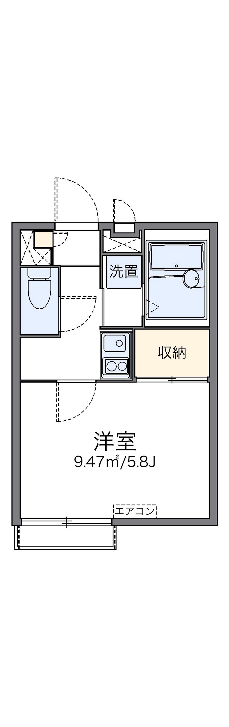 レオパレスクラール　ガルテン 間取図