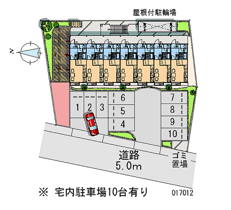 レオパレス天満 月極駐車場