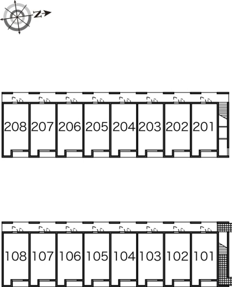 レオパレス蓮台寺公園西 間取配置図