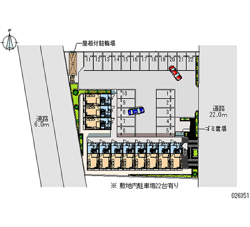 レオパレスやしお 月極駐車場