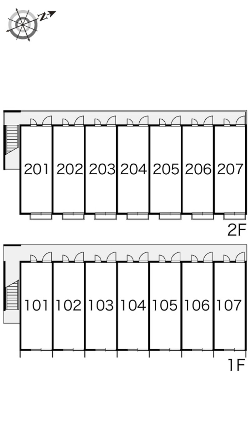 レオパレスリバーハイム三郷 間取り配置図