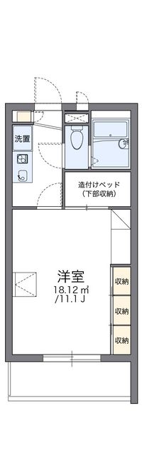 レオパレスパティオＭ 間取り図