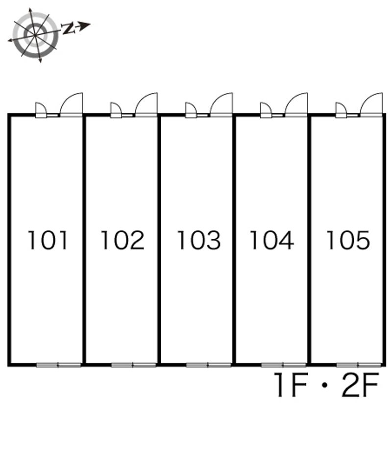 レオパレスピュアタウンⅡ 間取り配置図