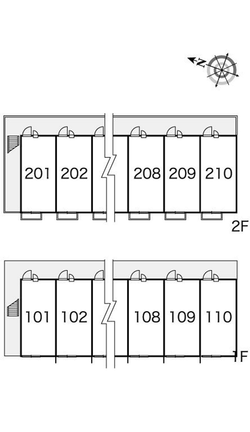 レオパレスサンライズビューＢ 間取配置図