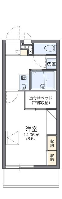 レオパレスフレイグラント多々良 間取り図