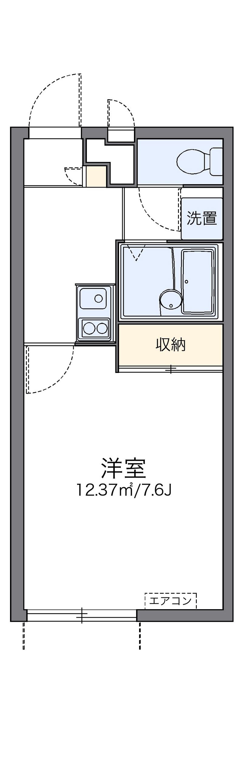 レオパレス浜川田 間取図