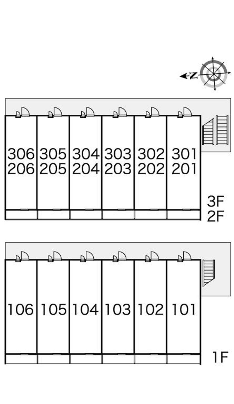 レオパレス中村 間取配置図