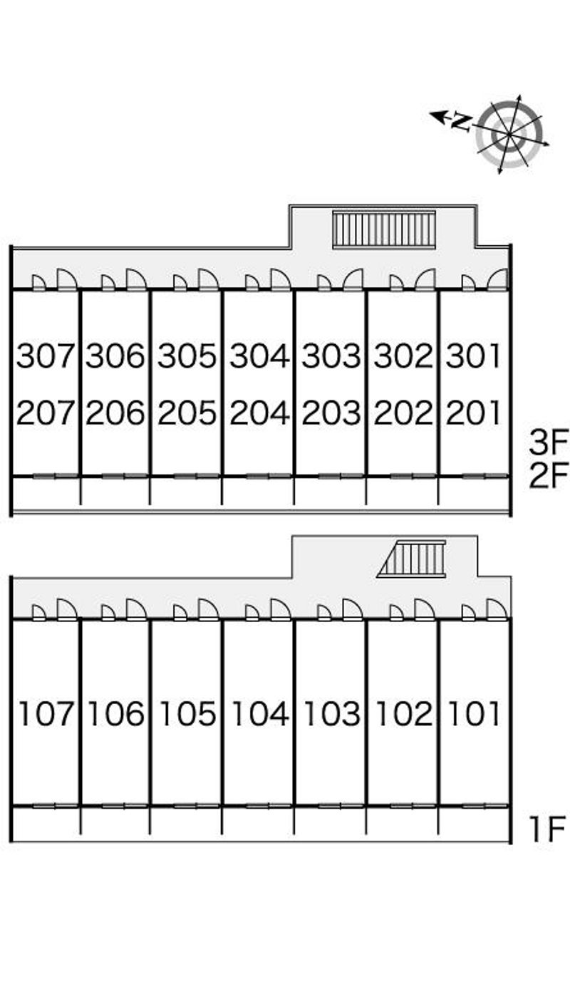 レオパレスフレアレーブ 間取配置図
