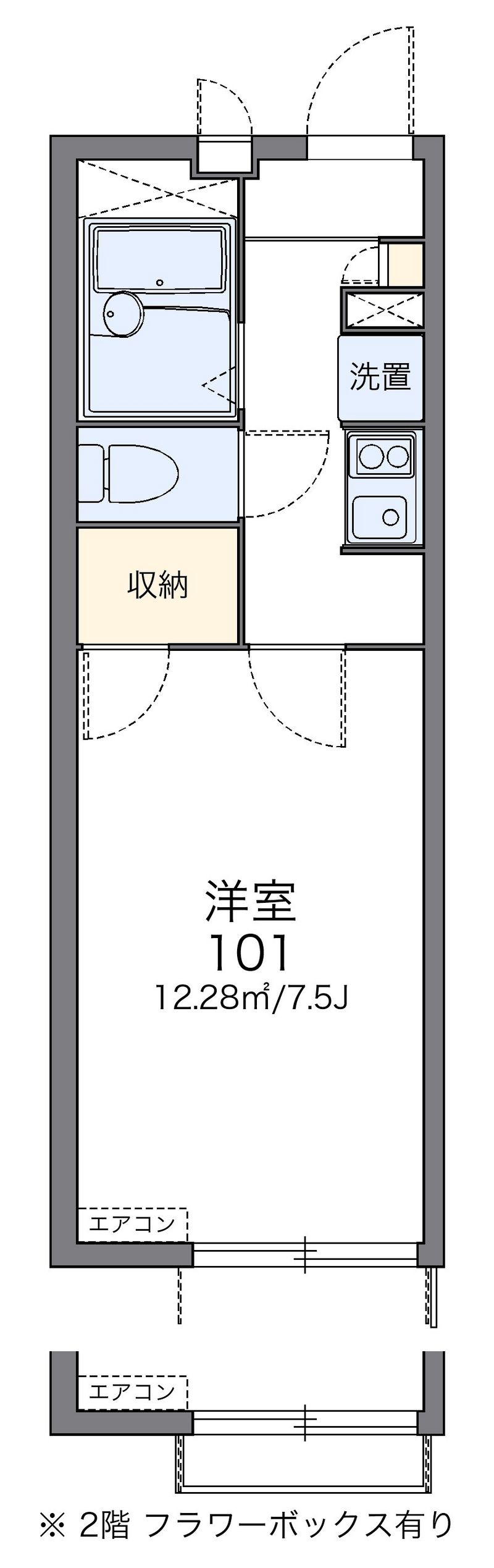 レオパレス東荘園 間取図
