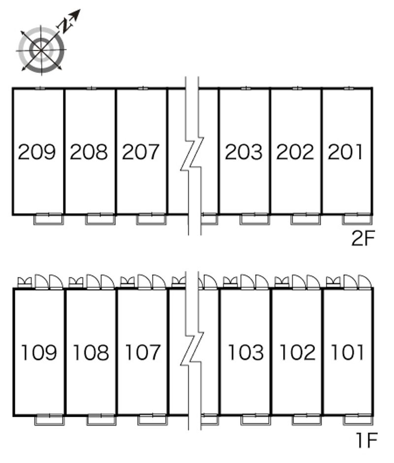 レオパレスＤｏｕ　Ｅ　Ｓｅｎ 間取配置図