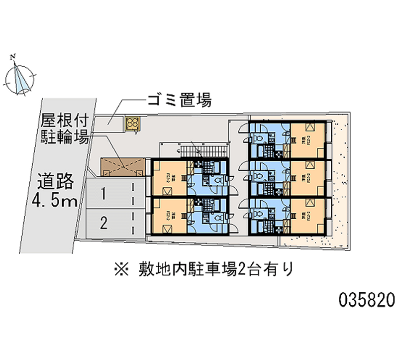 レオパレス三郷中央　吉 区画図